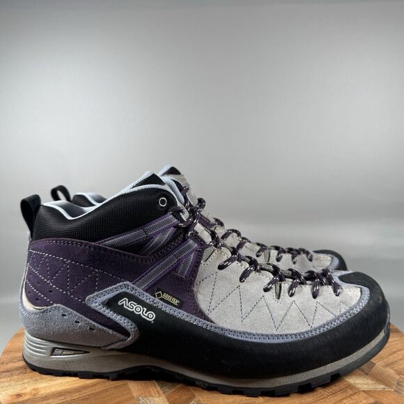 Asolo Tribe GV Waterproof Hiking Boots Grey Purple Size 10 Goretex - Picture 1 of 7